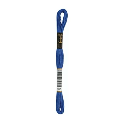 Afbeelding van Anchor Sticktwist 4635000 00132 koningsblauw borduurgaren, 100% katoen