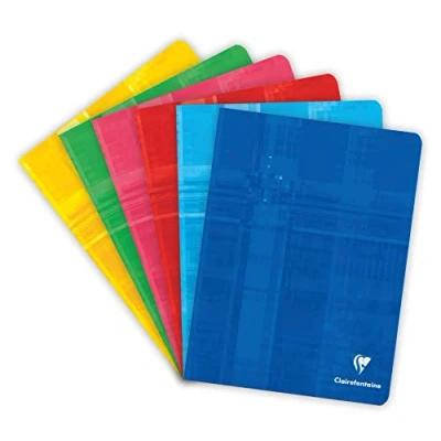 Afbeelding van Clairefontaine 3721 C notitieblokken met genieten A5 80 pagina&#039;s gelinieerd Maxi Frans (Séyès), gesorteerde kleur, 1 eenheid