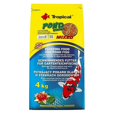 Afbeelding van POND STICKS MIXED 4kg kleurversterkend voer voor koi en andere vijvervissen, bevordert de rode gouden kleur vijvervissen