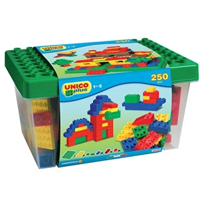 Afbeelding van Unico Plus 8525 doos met bouwstenen, 18 maanden 5 Anni (250 delen)