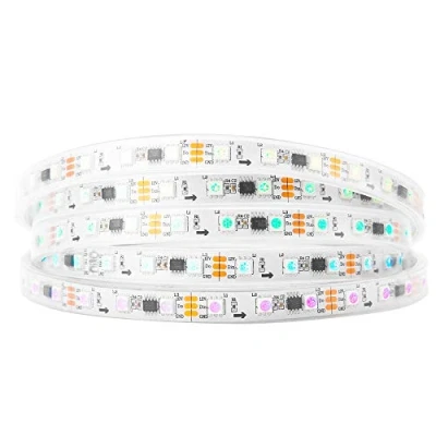 Afbeelding van BTF LIGHTING WS2811 IC=RGB IC Adresseerbare Droom Kleur LED Strip 16.4FT 60LEDs/m 20Pixels/m 300LEDs 100pixels IP67 Waterpoof Witte PCB flexibele DC12V achtervolgen effect voor Home decoratie