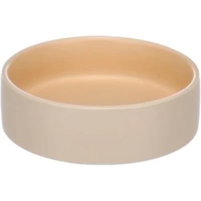 Afbeelding van Flamingo ANCA voer en waterbak, rond, beige/oranje, 12 x 3,5 cm, 200 ml