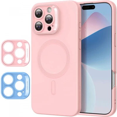 Afbeelding van ESR Cloud Soft HaloLock Hoesje Geschikt voor Apple iPhone 16 Pro Max Compatibel met MagSafe en Siliconen Back Cover Magnetische Beschermhoes Roze