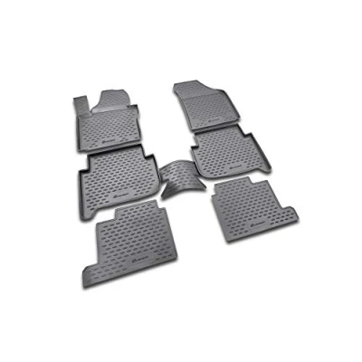 Afbeelding van Rubber matten element Maatwerk vloermatten VW Touran (I) 2003 2010 (II) 2015 7 zitplaatsen. 6 stuks