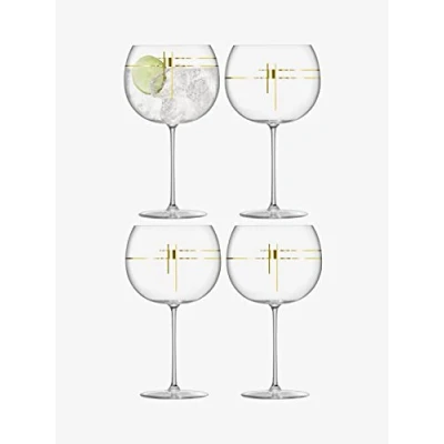 Afbeelding van L.S.A. Century Balloon Glas 680 ml Set van 4 Stuks Gold / Glass