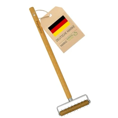 Afbeelding van Pangolino Stekelroller, behang, 150 x 500 mm, nagelroller, egelroller, behangen voor het perforeren van behang behanggereedschap, met houten handvat