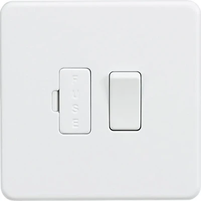 Afbeelding van Knightsbridge SF6300MW Schroefloze 13A Schakelde Gesmolten spoor Unit Mat Wit