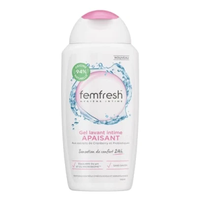 Afbeelding van Femfresh Lavant intieme rustgevende gel, met extracten van cranberry en probiotica, comfortgevoel 24 uur 250 ml