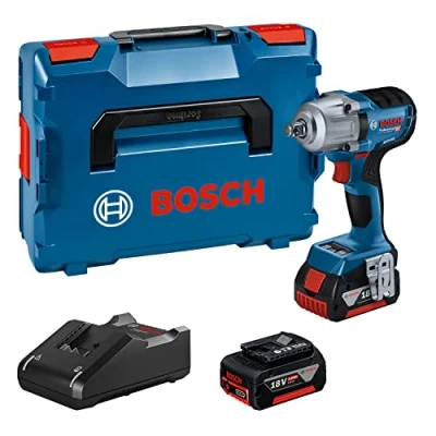 Afbeelding van Bosch Professional accuslagmoeraanzetter GDS 18V 450 HC (aanhaalmoment Nm, losbreekmoment 800 incl. 2 x 5,0 Ah accu&#039;s, oplader, L BOXX)