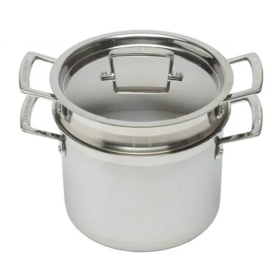 Afbeelding van Kookpan Le Creuset Magnetik Met Stoominzet Inox 20 cm