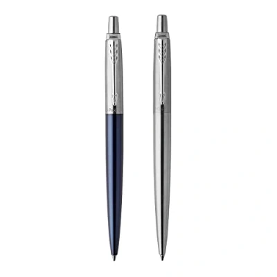 Afbeelding van Parker Jotter London Duo Discovery pennenset met balpen (koningsblauw) en gelpen (roestvrij staal)