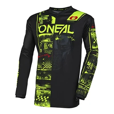 Afbeelding van Oneal Element Attack Motorcross Jersey, zwart geel, afmeting XL voor man