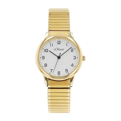 Afbeelding van s.Oliver Quarzuhr Horloge, Dames, Maat: One Size, Gold