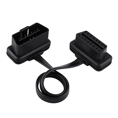 Afbeelding van Keenso 16 pins stekker naar bus OBD2 kabel diagnostische verlengkabel scanner codelezer (60 cm) autozekering en autoreparatie Câble D&#039;Extension Odb2