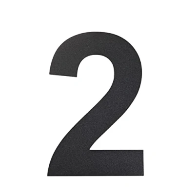 Afbeelding van nanlyiau roestvrij stalen huisnummer grote huisnummers zwart mat modern van staal, corrosie en weerbestendigheid 20,5 cm (zwart 8 in 2)
