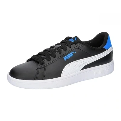 Afbeelding van PUMA Smash 3.0 L Jr Sneakers voor kinderen, uniseks, Black White Racing Blue, 37 EU