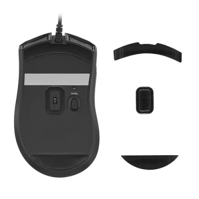 Afbeelding van kwmobile muis voeten sticker geschikt voor Razer Mamba Elite Wired Computermuis glijder Stickers in zwart