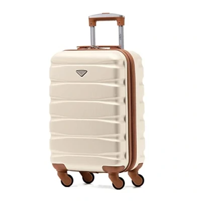 Afbeelding van Flight Knight Lichtgewicht stevige ABS koffer met 4 wielen, cabine en ruimbagage, goedgekeurd door meer dan 100 luchtvaartmaatschappijen zoals easyJet, British Airways, RyanAir, Virgin Atlantic