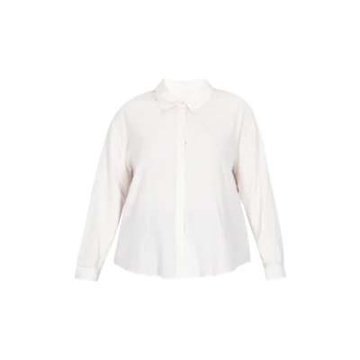 Afbeelding van usha PLUS SIZE Overhemdblouse, Dames, Maat: 44, White