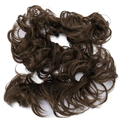 Afbeelding van CAISHA XXL Haarstukje Haarwokkel Opgestoken Volumineus Gekruld Knoet Middenbruin HW16