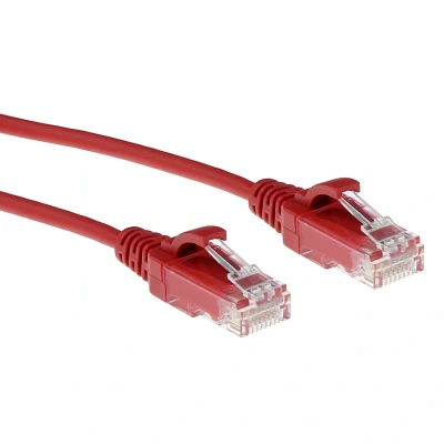Afbeelding van Netwerkkabel Cat6 U/UTP 2 meter (100% koper, LSZH, Slimline, Rood)