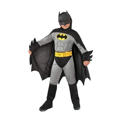 Afbeelding van Ciao Batman Classic verkleedkostuum voor jongens, officieel DC Comics (maat 5 7 jaar) met gevoerde spieren