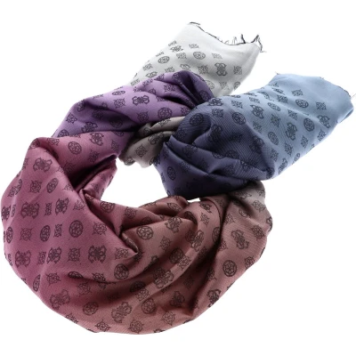 Afbeelding van GUESS Sjaal Peony Jacquard Scarf 80X190 Multi Veelkleurig