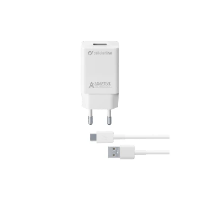 Afbeelding van Cellularline Cellular line Reislader kit 15w Usb c Samsung Adaptive Wit