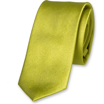 Afbeelding van E.L. Cravatte Smalle Stropdas Lime 100% Zijde