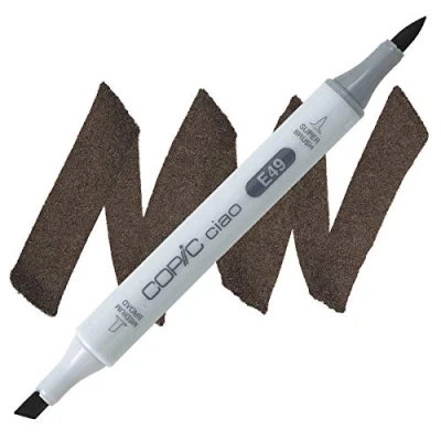 Afbeelding van COPIC Ciao Marker Type E 49, Dark Bark, veelzijdige layout marker, op alcoholbasis, met een medium breedte en brush tip