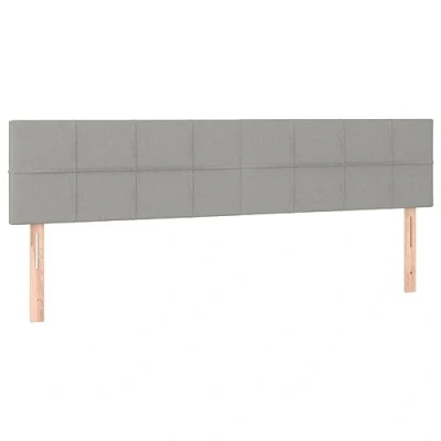 Afbeelding van vidaXL Hoofdbord LED 180x5x78/88 cm stof lichtgrijs