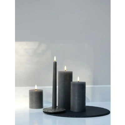 Afbeelding van Uyuni Led Rustieke Kaars Grijs 7,8x20cm