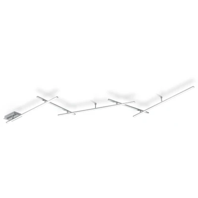 Afbeelding van Trio Leuchten LED plafondlamp Indira 674610507, metaal, nikkel mat, acryl wit, 3 x 6 watt &amp; 2 3,5