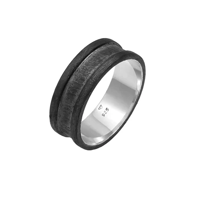 Afbeelding van Kuzzoi Statement Piece Ring, Heren, Maat: 62, Schwarz