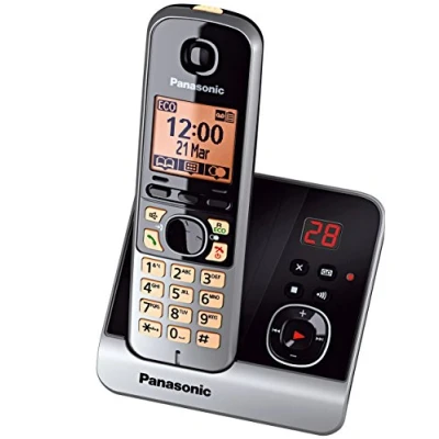 Afbeelding van Panasonic KX TG6722GB Duo draadloze telefoon (4,6 cm (1,8 inch) display, smart knop, handsfree, antwoordapparaat) zwart/zilver