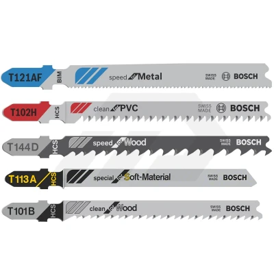 Afbeelding van Bosch T144D, T101B, T102H, T113A &amp; T121AF Decoupeerzaagbladenset Allround (5 Stuks)