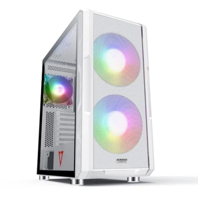 Afbeelding van Modecom Atx Semi Toren Doos Amirani Argb Wit Multicolour