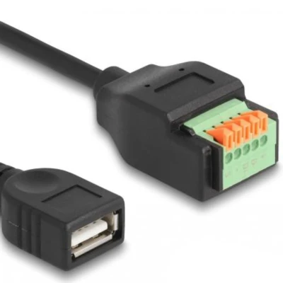 Afbeelding van Delock USB 2.0 Kabel Typ A Buchse zu Terminalblock Adapter mit Druckta