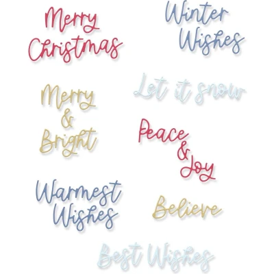 Afbeelding van Sizzix Thinlits Die Set Variety Sentiments #2