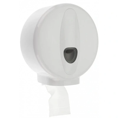 Afbeelding van PlastiQline 2020 kunststof mini jumboroldispenser plus restrol PQ20MiniSRJ wit
