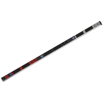 Afbeelding van Bachmann BN0500 48,26cm 19inch PDU 1HE 24xC13 6x beschermcontact Aansluiting voor stroommeting CEE 3x 16A, UPS accessoires