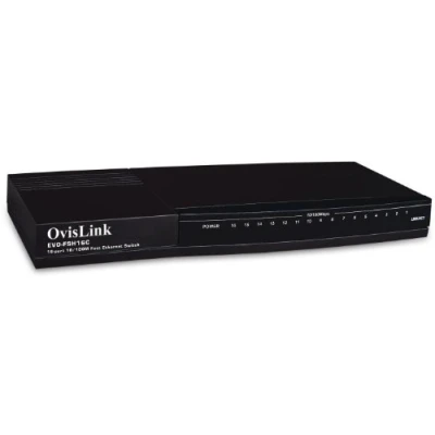 Afbeelding van SWITCH 10/100Mbps Ovislink 16 PORTS rackable 19&quot;