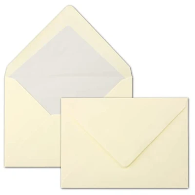 Afbeelding van Gustav Neuser enveloppen, 25 crème, DIN C5, gevoerd, 90 g/m², 16,2 x 22,9 cm, natte plakrand met puntige klep