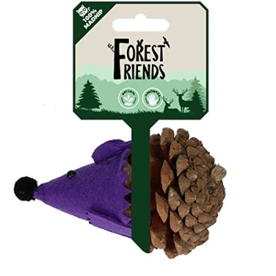 Afbeelding van Forest Friends Mouse Purple Kattenspeeltje met Madnip Kattenspeelgoed Kattenkruid Kattenspeeltjes 8 cm