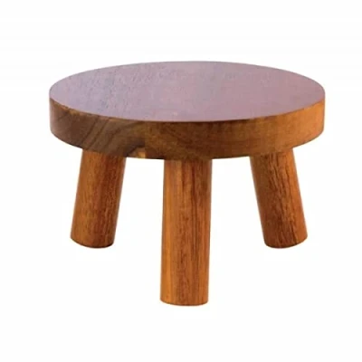 Afbeelding van APS buffetstandaard, buffettafel van acaciahout, buffetkruk, Ø 15 cm, 10 cm hoogte