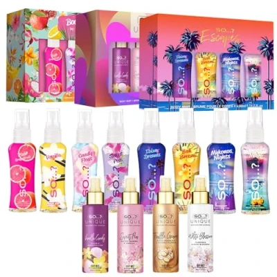 Afbeelding van So…? Summer Escapes, Body Mist by &amp; Unique Womens Gift Sets Bundle, Fragrance Spray (4x50ml) Pack of 3
