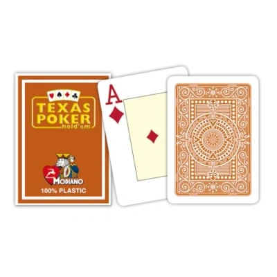 Afbeelding van Modiano poker speelkaarten bruin 2 index