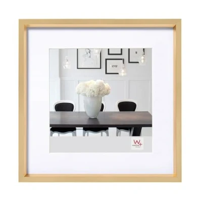 Afbeelding van walther design fotolijst goud 20 x cm met passe partout, Steel Style kunststof lijst ES220G