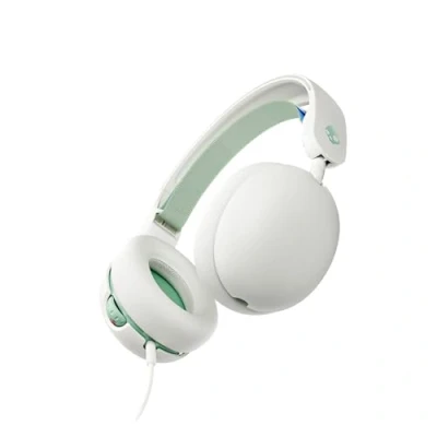 Afbeelding van Skullcandy Grom bekabelde over ear koptelefoon voor kinderen, volumebegrenzing, gedeelde audiopoort, microfoon, compatibel met Bluetooth apparaten en computers Wit