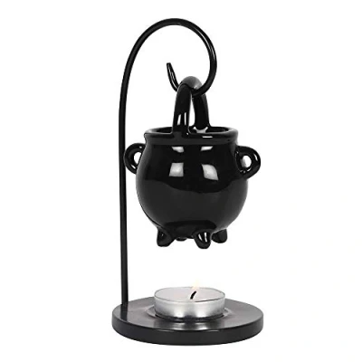 Afbeelding van Something different Spirit of Equinox Hangende Ketel Pagan Olie Brander Licht 20 x 12 Zwart